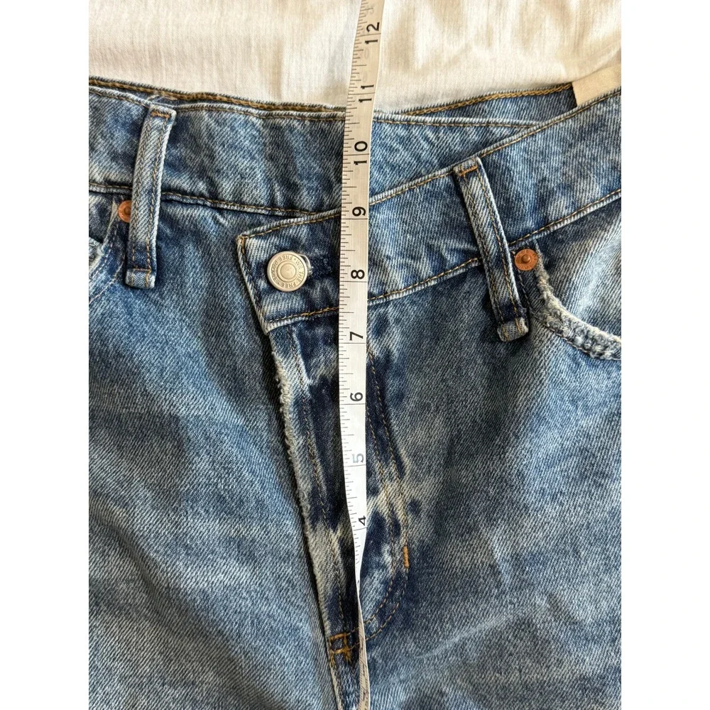We The Free FP Boomerang Denim Shorts Womens 27 Blue Crossover High Rise